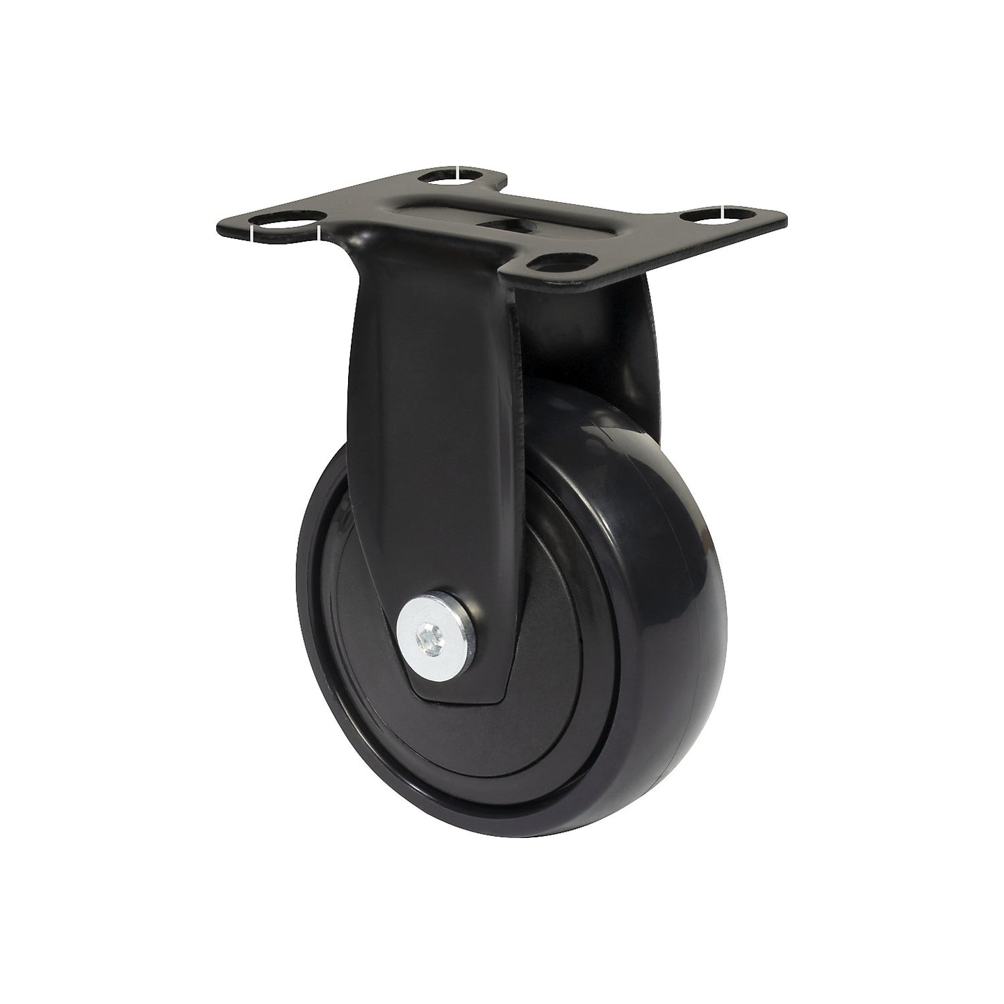 3C series furniture castor, wheel width 25 mm, pack of 4, Ø 75 mm, fixed castor.