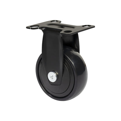 3C series furniture castor, wheel width 25 mm, pack of 4, Ø 75 mm, fixed castor.
