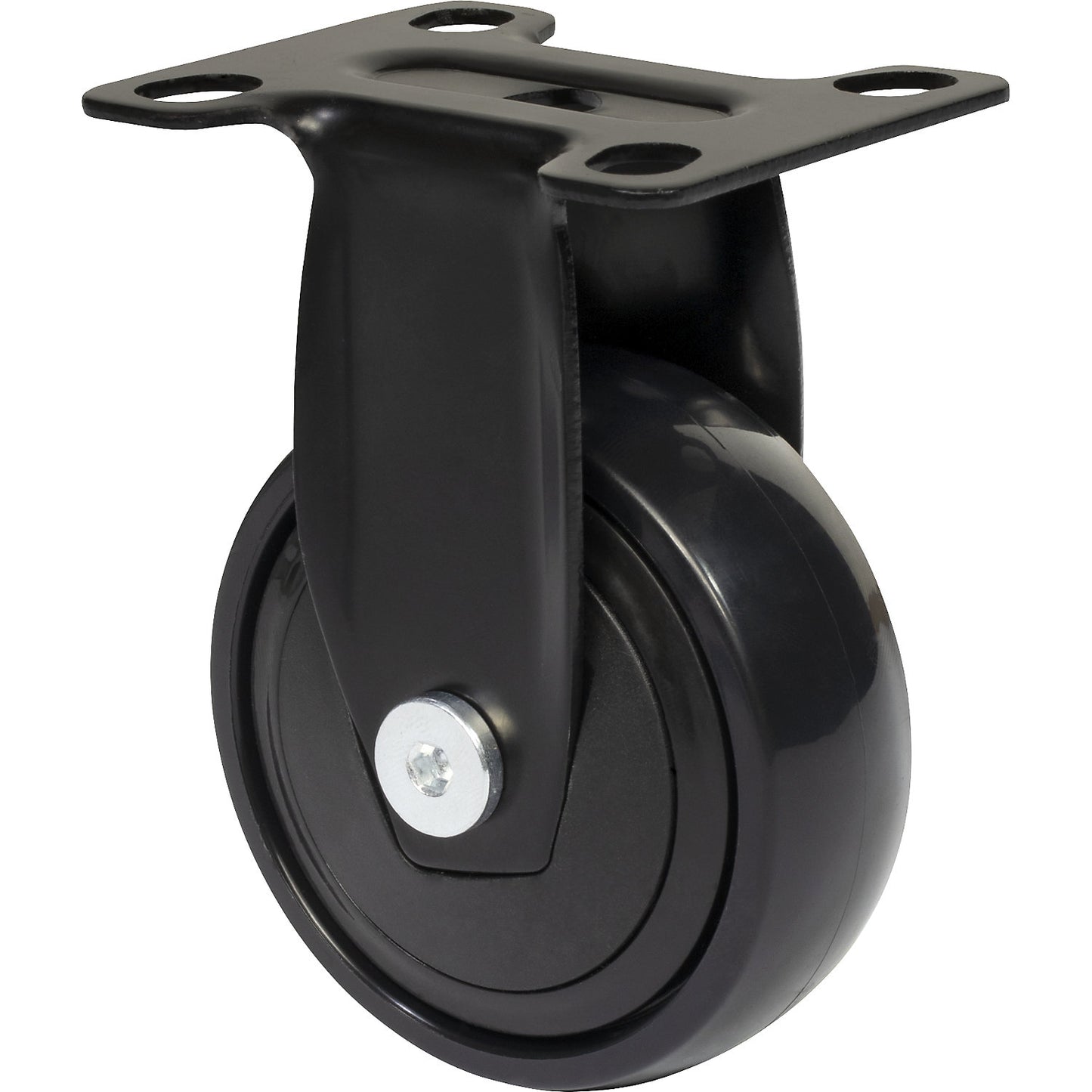 3C series furniture castor, wheel width 25 mm, pack of 4, Ø 75 mm, fixed castor.