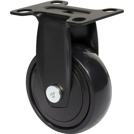 3C series furniture castor, wheel width 25 mm, pack of 4, Ø 75 mm, fixed castor.