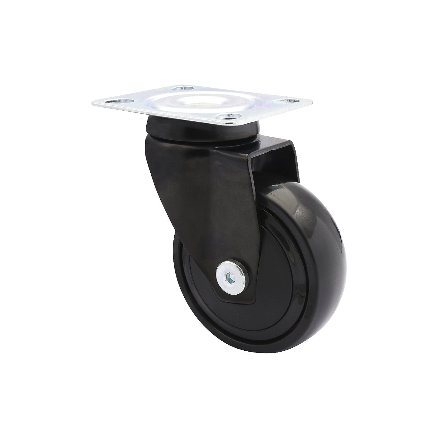 3C series furniture castor, wheel width 25 mm, pack of 4, Ø 75 mm, swivel castor.