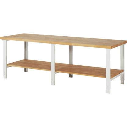 Workbench, Series 7000 modular system, 1 shelf, WxD 2500 x 900 mm.
