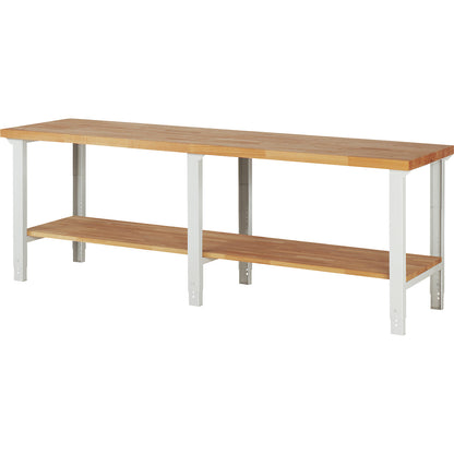 Workbench, Series 7000 modular system, 1 shelf, WxD 2500 x 700 mm.