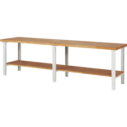 Workbench, Series 7000 modular system, 1 shelf, WxD 3000 x 700 mm.