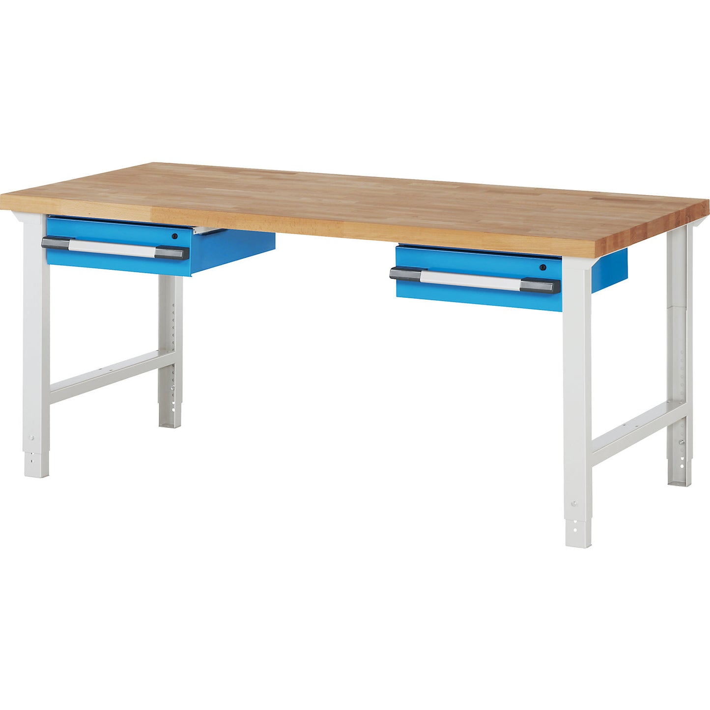 Workbench, Series 7000 modular system, 2 suspended drawers, WxD 2000 x 900 mm.