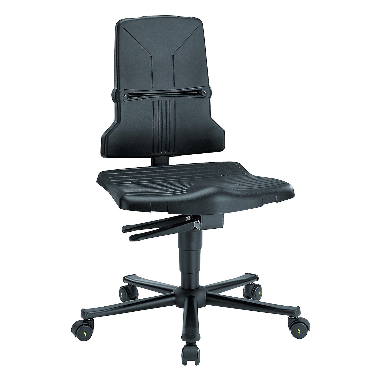 SINTEC industrial swivel chair, plastic, ESD model, with castors.