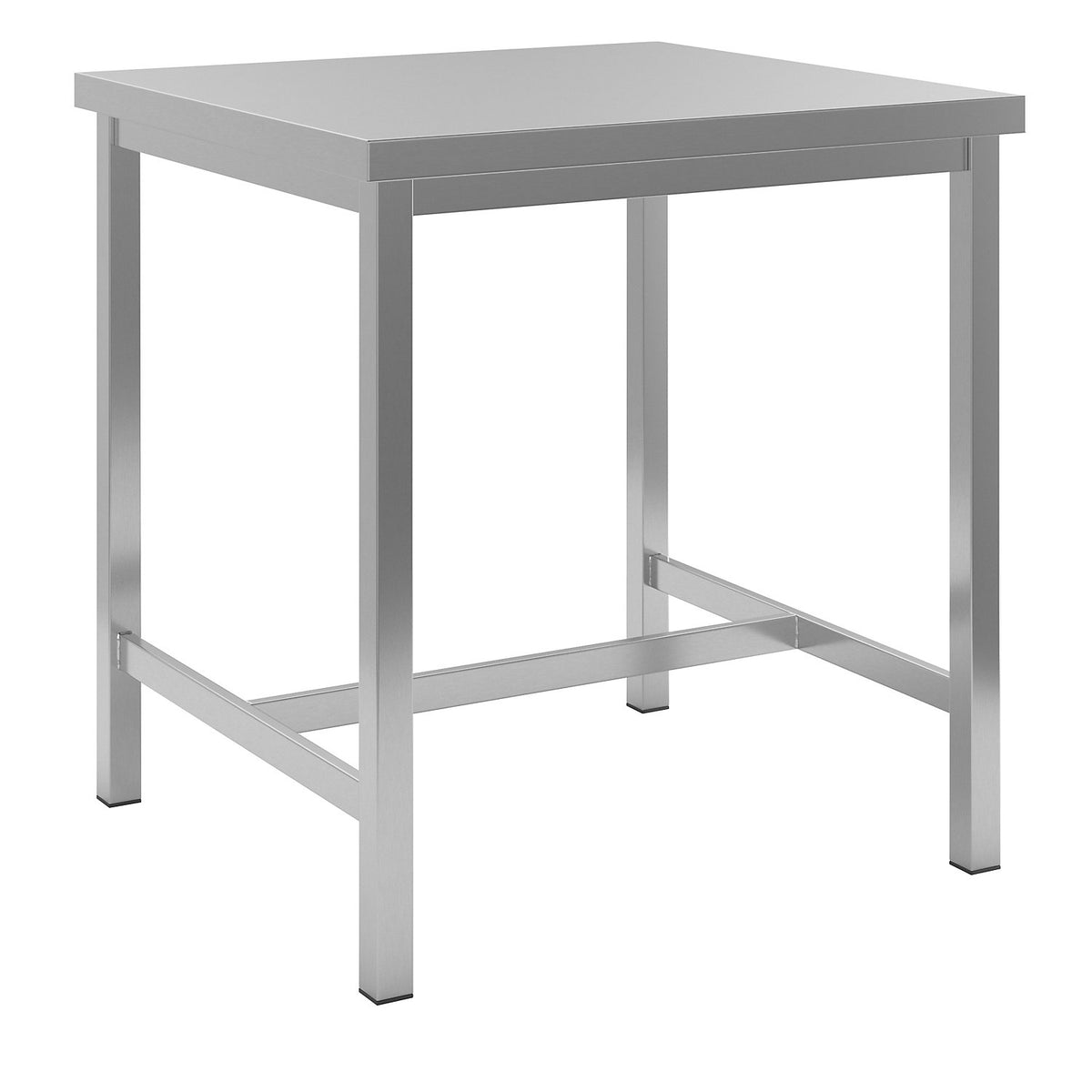 Stainless steel work table, 1 centre brace, width 800 mm.