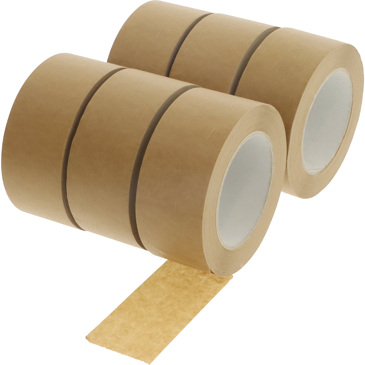 Paper packing tape, brown, strap width 50 mm, 50 m, pack of 6.