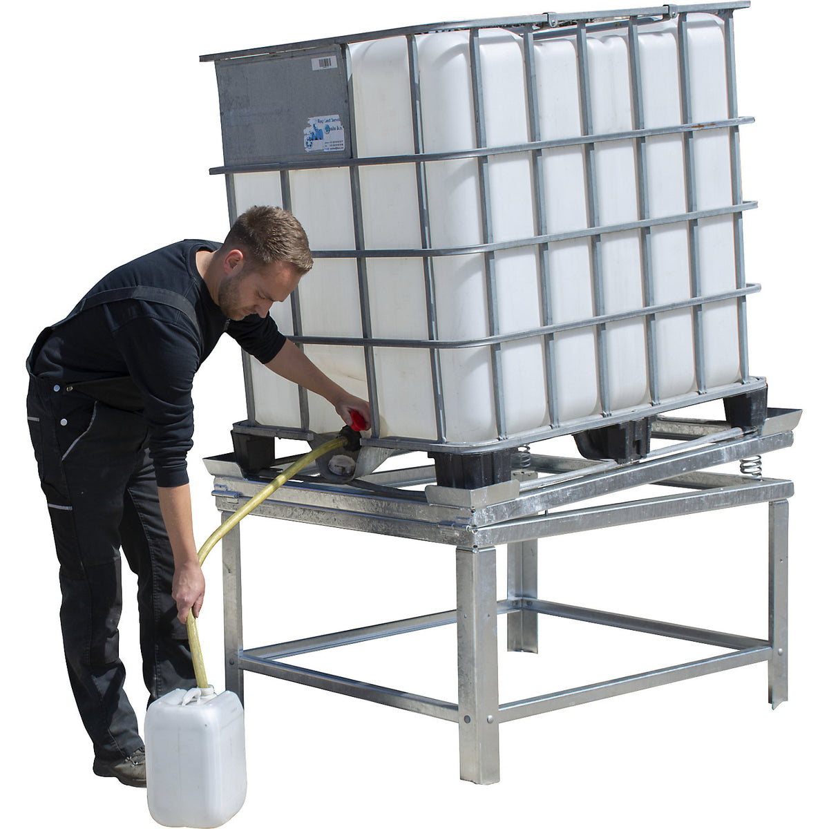 IBC residue drainer, with base frame, hot dip galvanised.