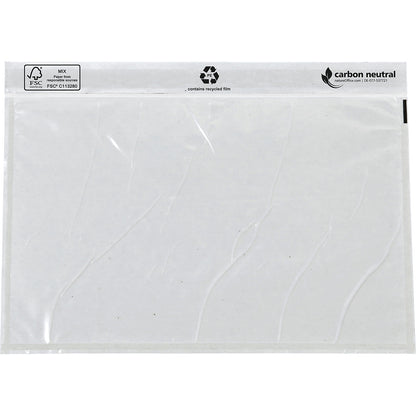 Recycled document bags, blank, pack of 1000, LxW 240 x 162 mm.