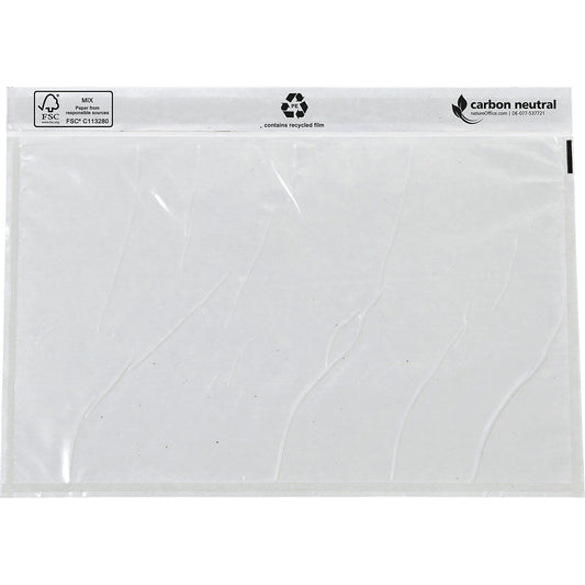 Recycled document bags, blank, pack of 1000, LxW 240 x 162 mm.