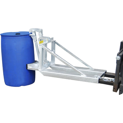 Drum lifter with wide rim grip, for 1 drum, zinc plated.