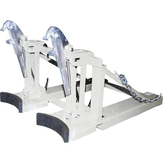 Drum lifter, for 2 lidded drums, zinc plated.