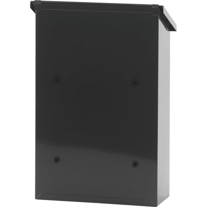 Standard letter box, sheet steel, powder coated, charcoal RAL 7016.