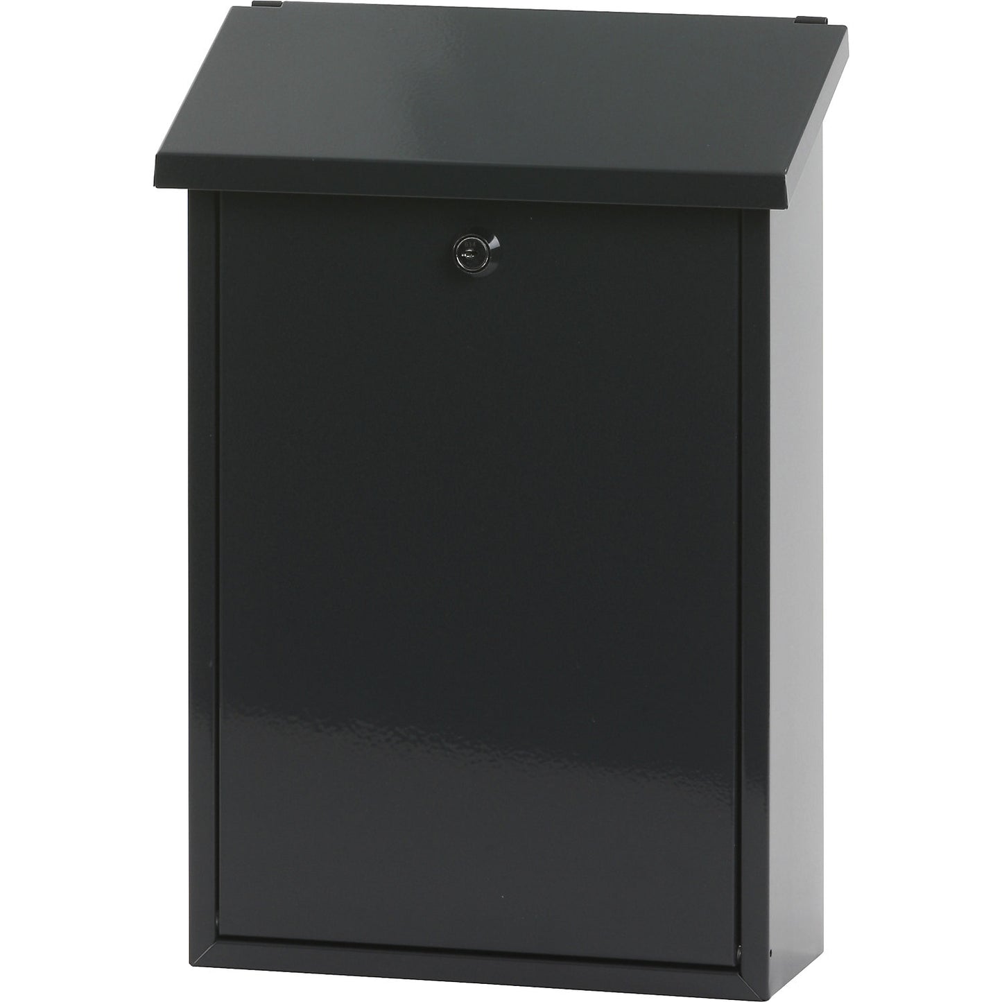 Standard letter box, sheet steel, powder coated, charcoal RAL 7016.