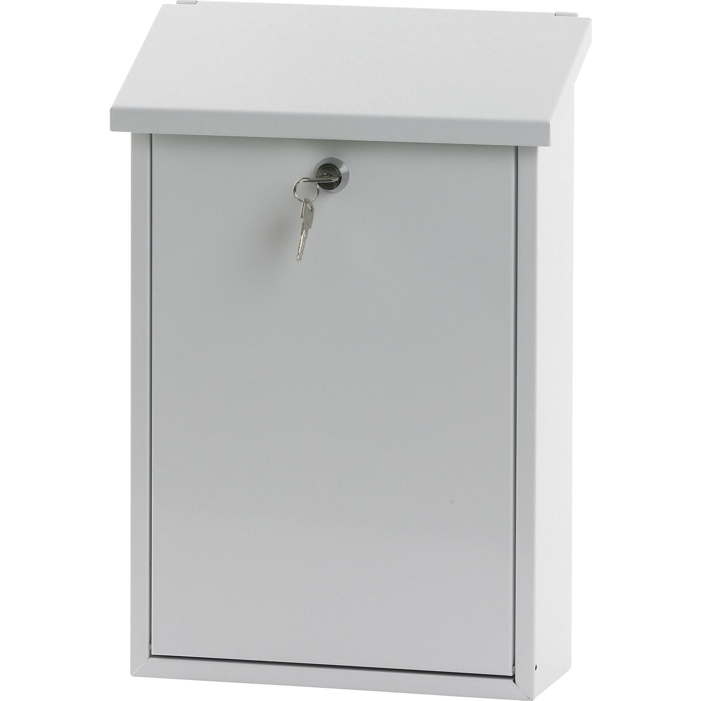 Standard letter box, sheet steel, powder coated, white RAL 9010.