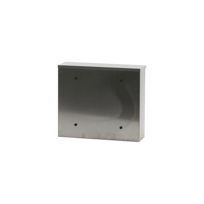 Letter box, with level roof, HxWxD 320 x 360 x 100 mm, stainless steel.