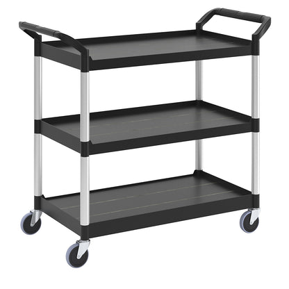 General purpose serving trolley, overall max. load 90 kg, LxWxH 860 x 470 x 960 mm, platform colour black.