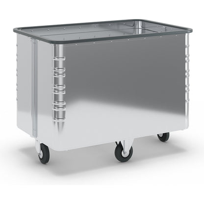 Spring-loaded truck, anodised aluminium, 2 swivel castors, 2 fixed castors.