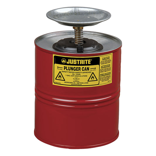 Plunger can, sheet steel, zinc plated and painted, capacity 4 l.