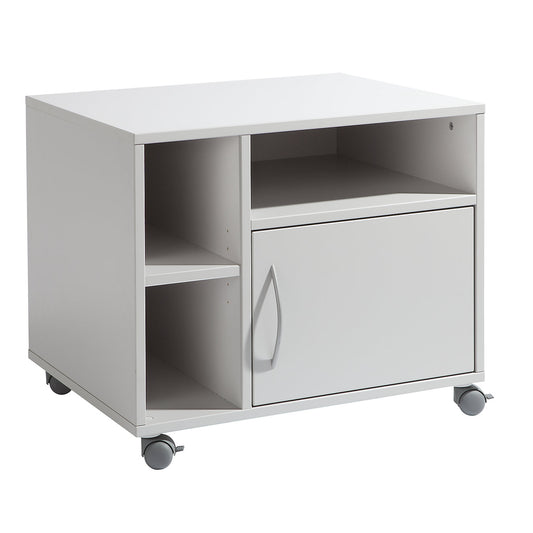 Base cupboard, mobile, HxWxD 595 x 700 x 570 mm, light grey RAL 7035.