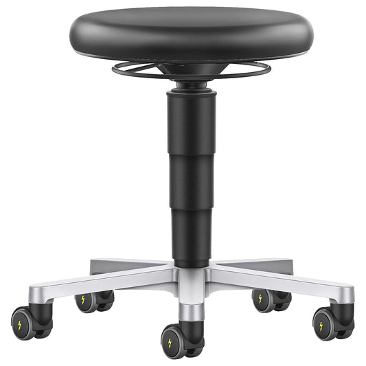 ESD stool, with castors, vinyl.