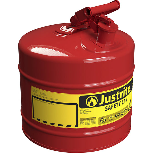 Steel safety container, capacity 19 l, red.