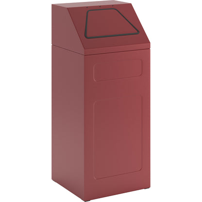 Recycling bin, fire-retardant, capacity 65 l, WxHxD 400 x 960 x 380 mm, red RAL 3000.