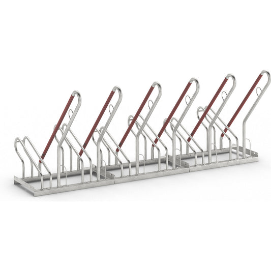 Bicycle stand, model 2502, single-sided, width 2100 mm.