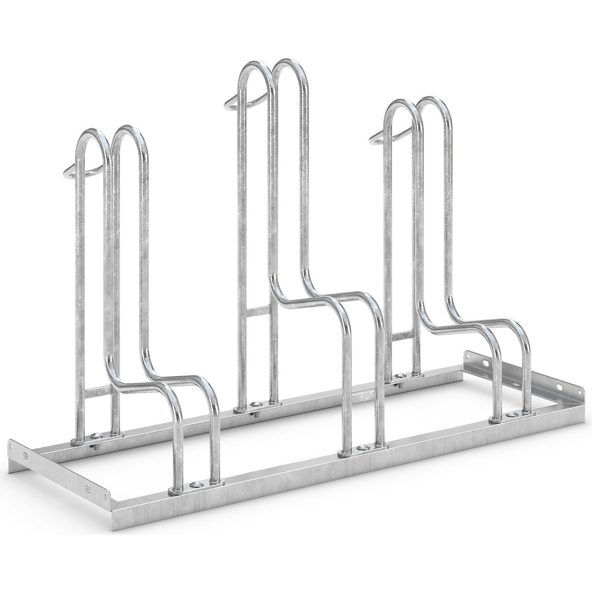 Bicycle stand, single sided, tyre width up to 55 mm, 3 parking spots.