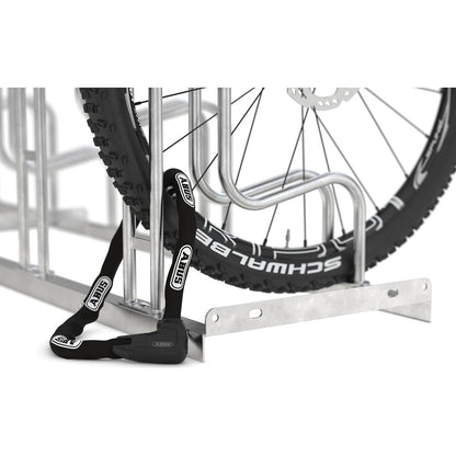 Bicycle stand, double sided, 6 parking spaces, tyre width up to 55 mm.