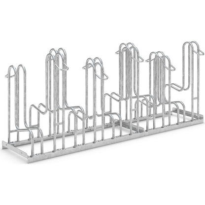 Bicycle stand, double sided, 10 parking spaces, tyre width up to 55 mm.