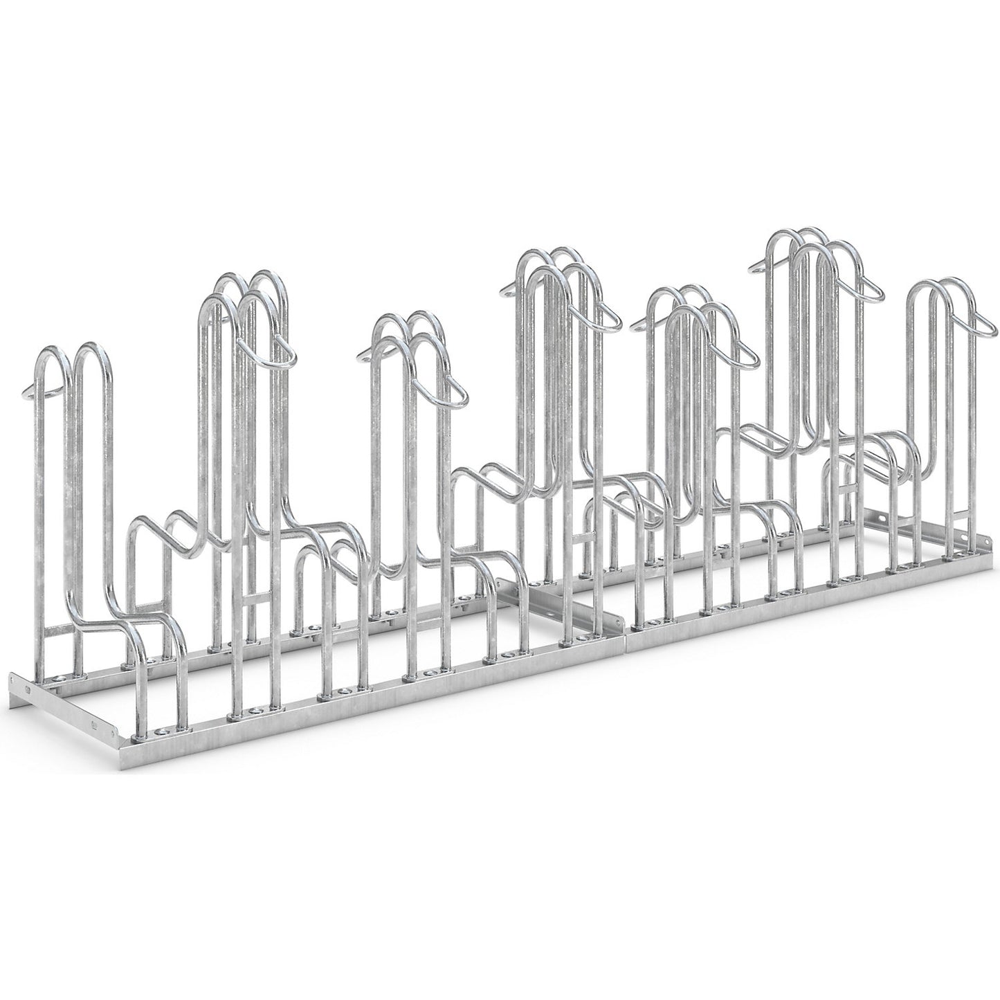 Bicycle stand, double sided, 12 parking spaces, tyre width up to 55 mm.