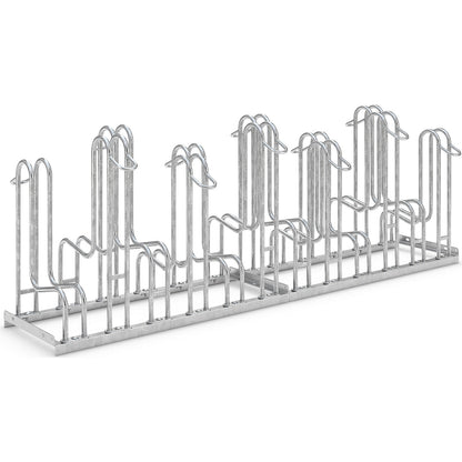 Bicycle stand, double sided, 12 parking spaces, tyre width up to 55 mm.