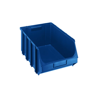 Open fronted storage bin, self-supporting, LxWxH 610 x 380 x 250 mm, pack of 4, blue, pack of 4.