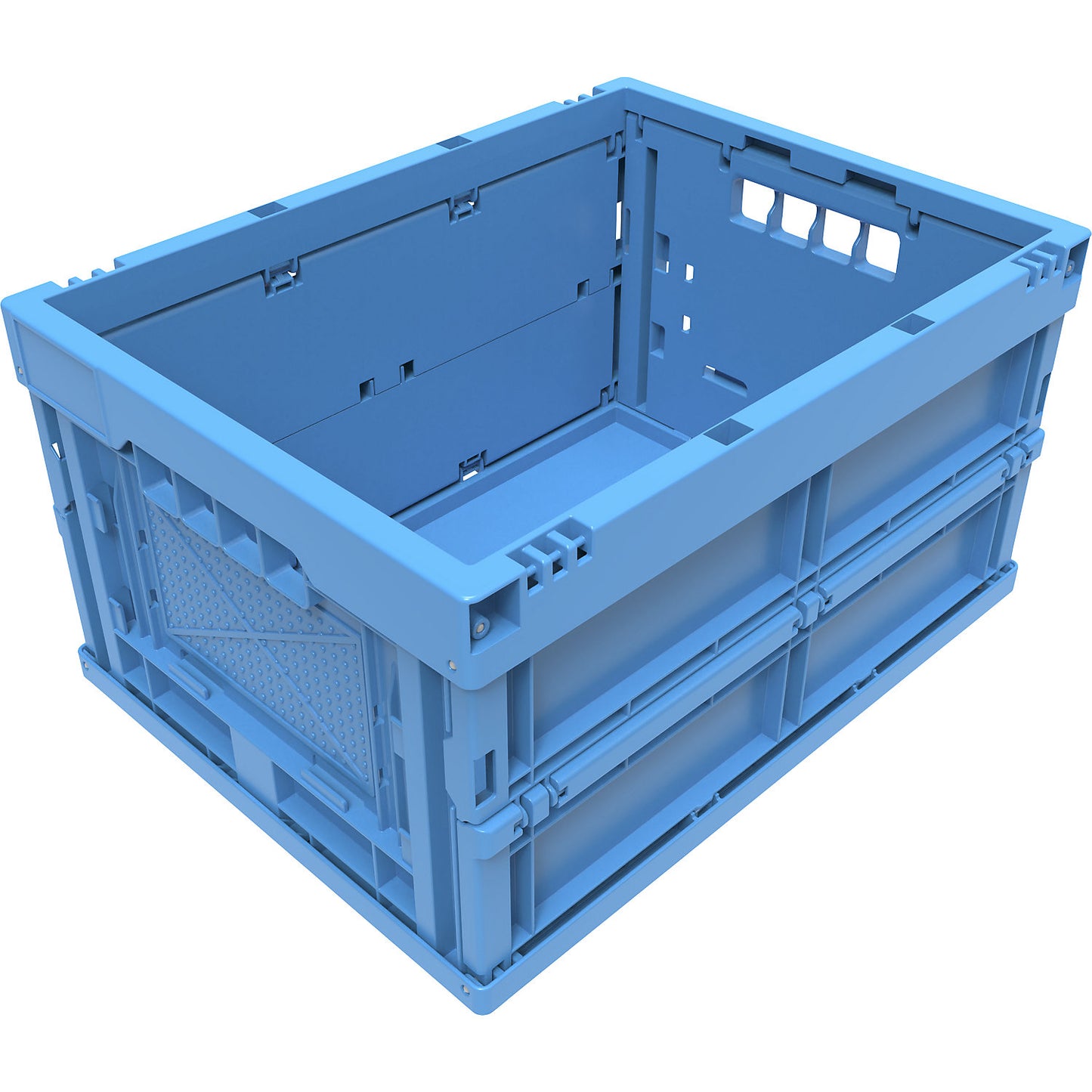 Polypropylene folding box, capacity 22 l, blue.