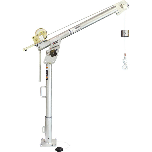 First Mate portable davit crane, electrolytically zinc plated, max. load 385 kg.