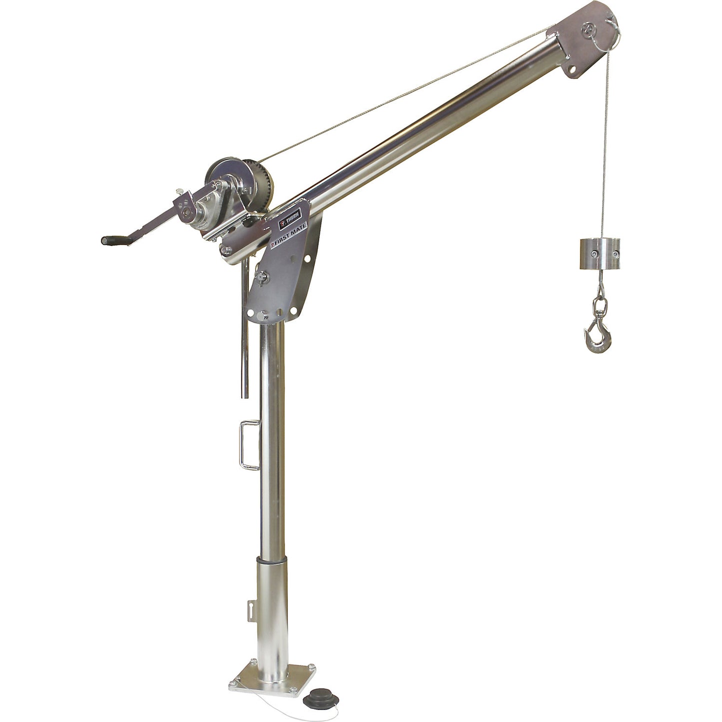 First Mate portable davit crane, stainless steel, max. load 385 kg.