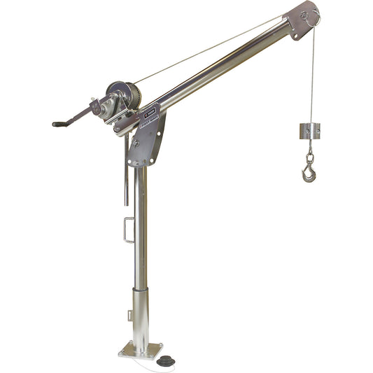 First Mate portable davit crane, stainless steel, max. load 385 kg.