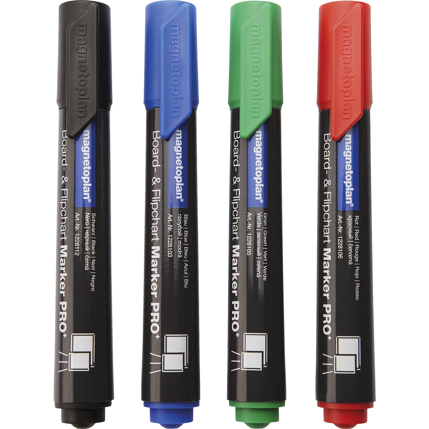 Board and flip chart markers, assorted, 6 x blue, red, green, black in each pack, pack of 24.