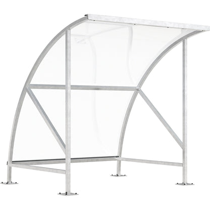 Bicycle shelter, made of polycarbonate, WxD 2090 x 2100 mm, silver.