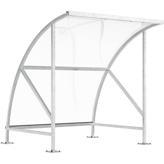 Bicycle shelter, made of polycarbonate, WxD 2090 x 2100 mm, silver.