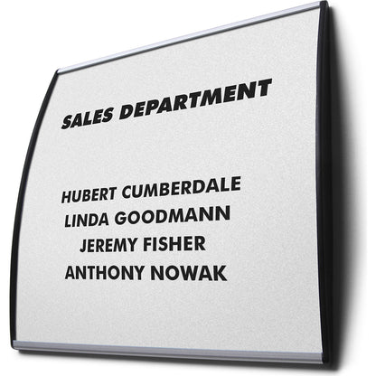 Aluminium door sign, portrait or landscape format, pack of 10, WxH 150 x 148 mm.