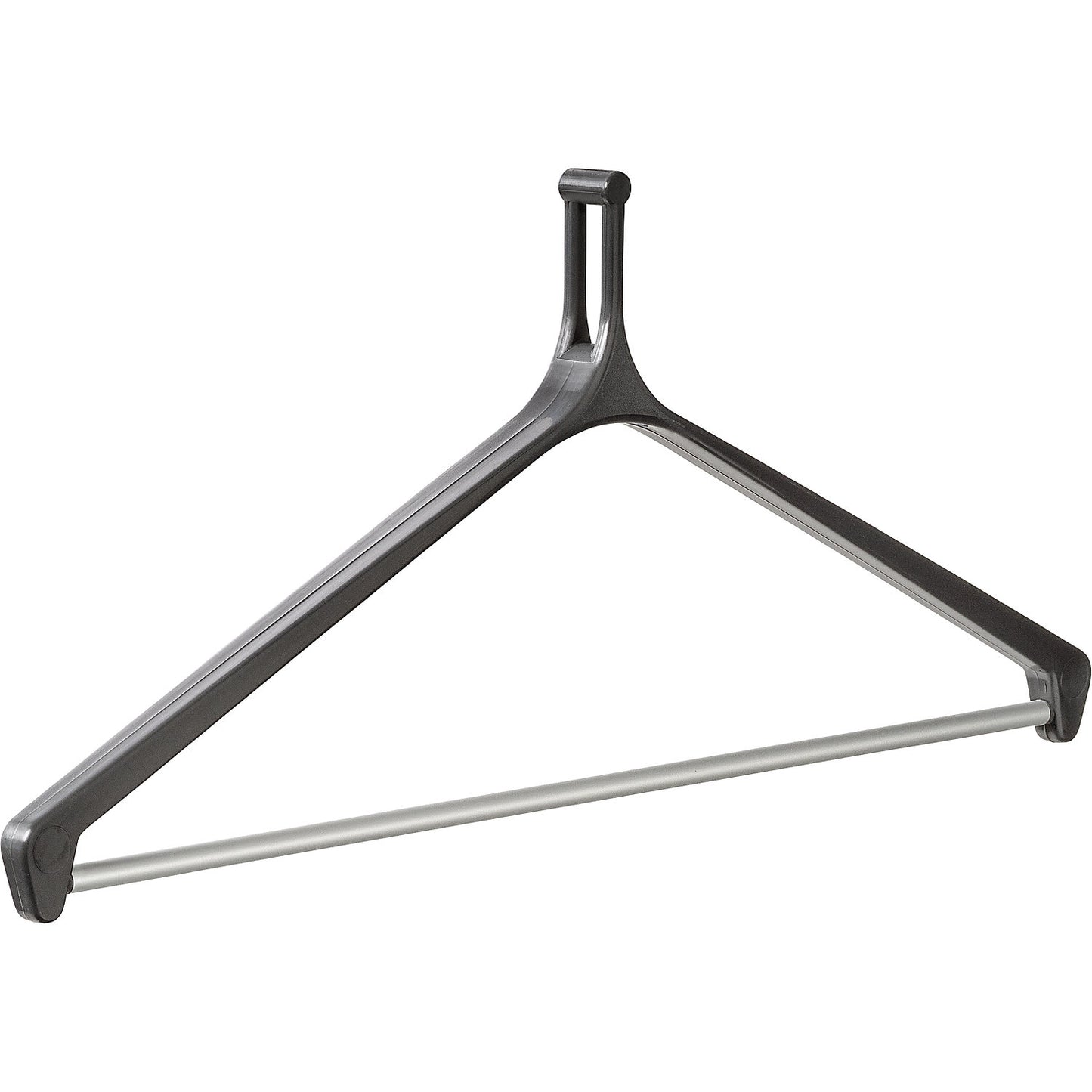 Coat hanger, made of plastic with trouser bar, pack of 10.