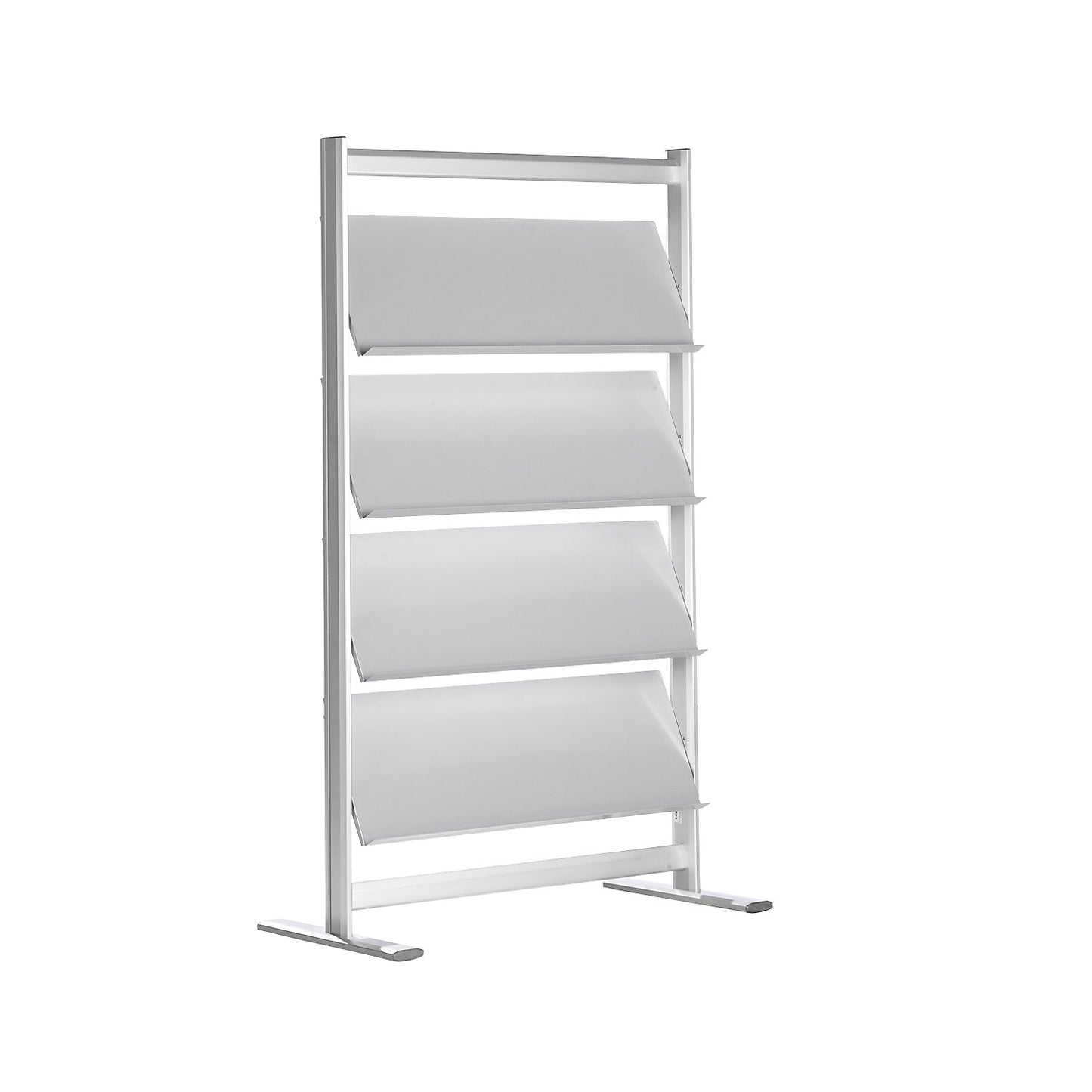 Brochure rack, silver anodised, for 16 x A4.