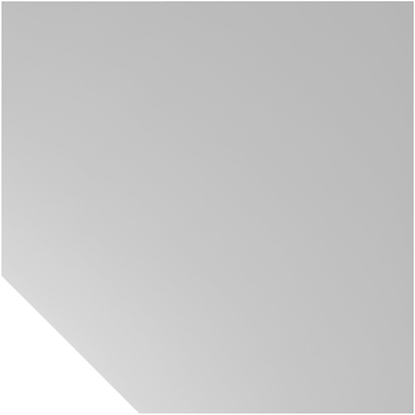 Linking top, panel with support foot, pentagonal, light grey.
