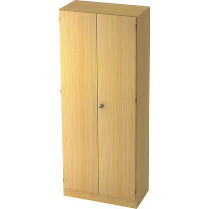 Cloakroom locker, with 1 shelf and 1 clothes rail, beech finish.