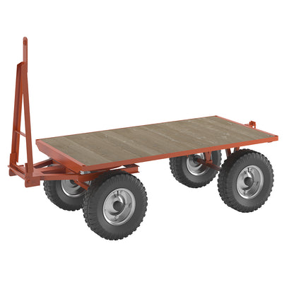 Trailer, 2-wheel turntable steering, max. load 5 t, platform 2.0 x 1.0 m, pneumatic tyres.