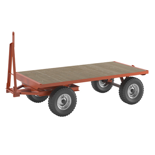 Trailer, 2-wheel turntable steering, max. load 5 t, platform 2.5 x 1.25 m, pneumatic tyres.