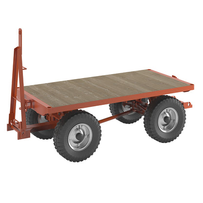 Trailer, 4-wheel linked ackerman steering, max. load 5 t, platform 2.0 x 1.0 m, pneumatic tyres.